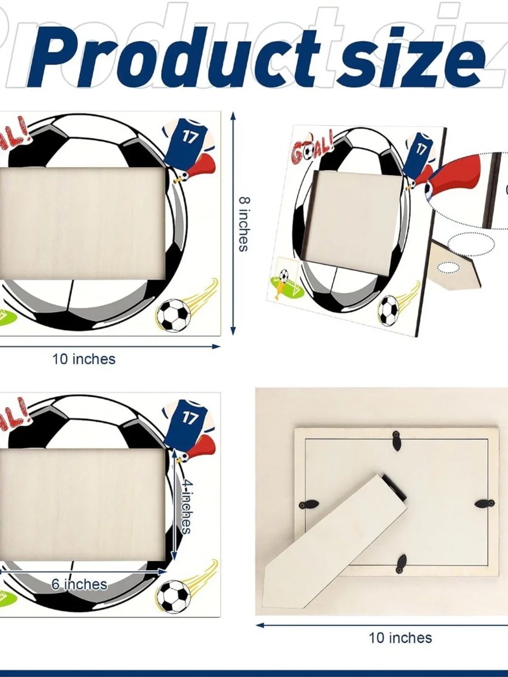 Soccer Goal Photo Frame Party Favor - Pack of 12